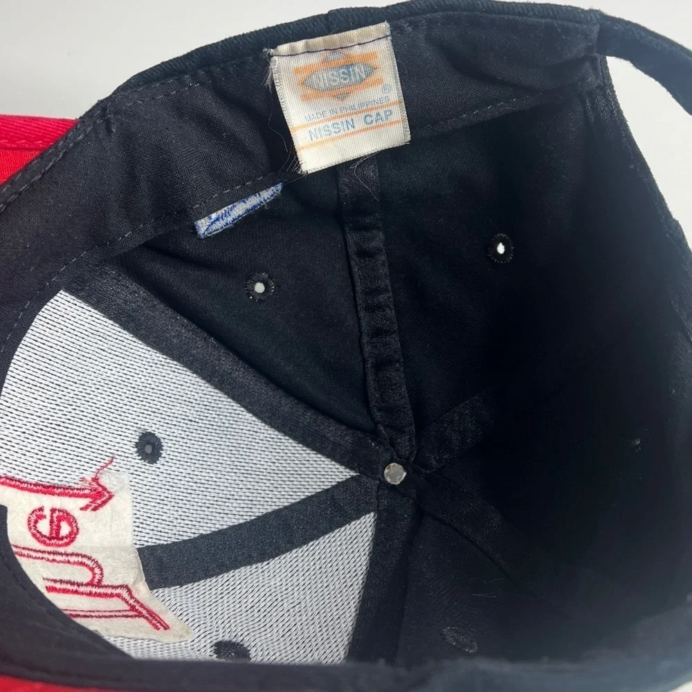 The Who by Nissin Baseball Strapback Cap Hat Black Red